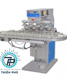 Máy in 4 màu 2 loại băng tải tròn và dọc